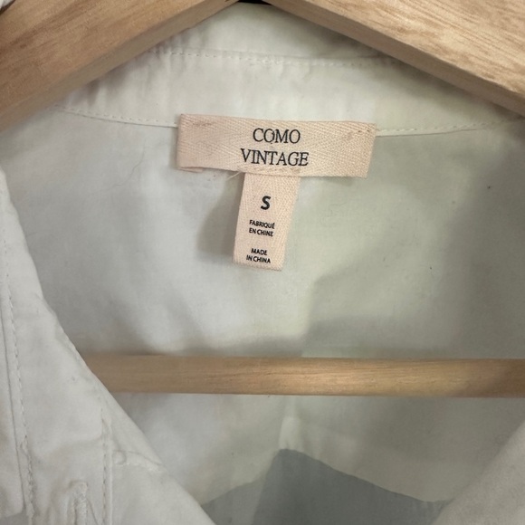 White cotton button up Top - Picture 6 of 8